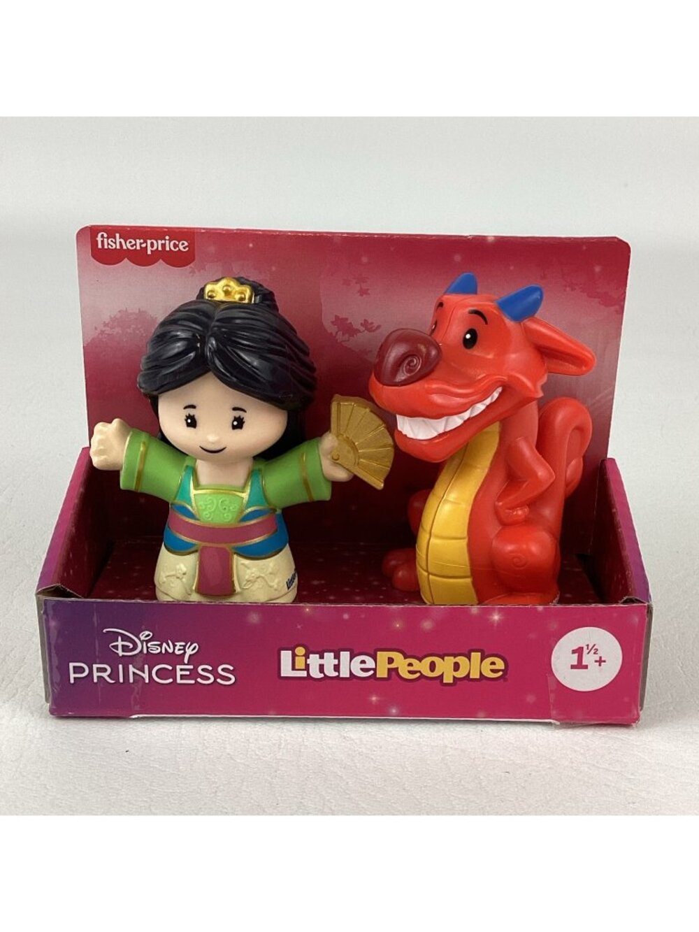 Fisher Price Disney Princess Little People Mulan Dragon Mushu Figures New